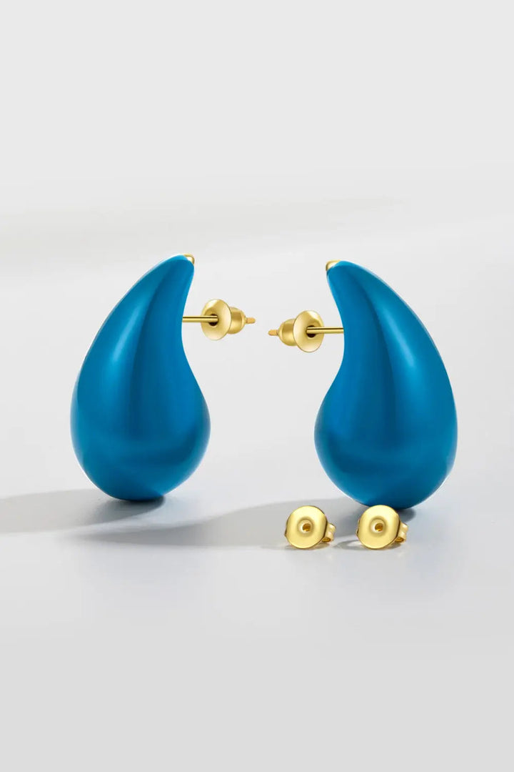 Big Size Water Drop Brass Earrings LOVCIA