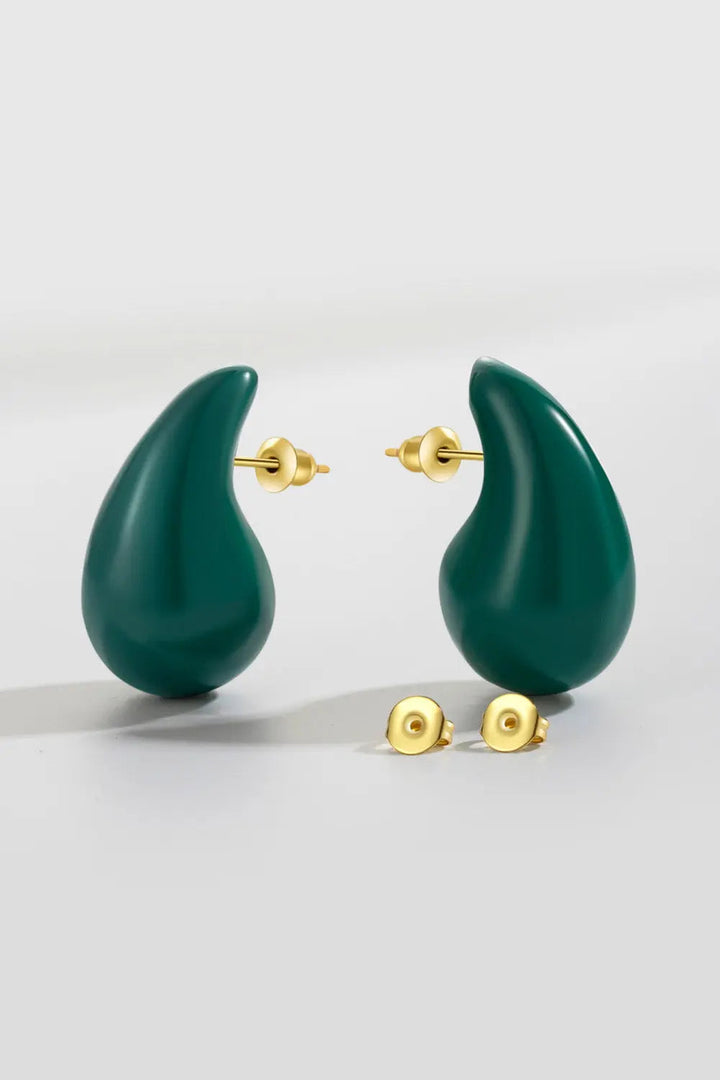 Big Size Water Drop Brass Earrings LOVCIA