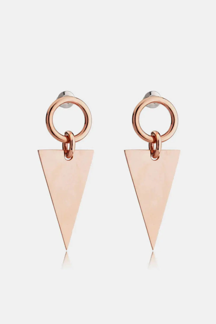 LOVCIA Stainless Steel Triangle Dangle Earrings