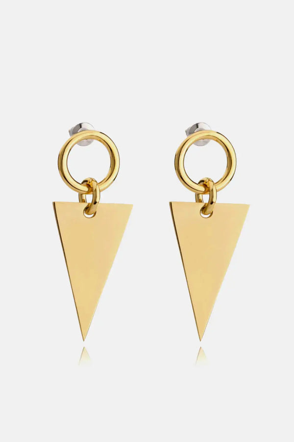 LOVCIA Stainless Steel Triangle Dangle Earrings