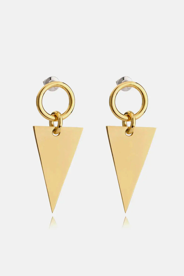 LOVCIA Stainless Steel Triangle Dangle Earrings