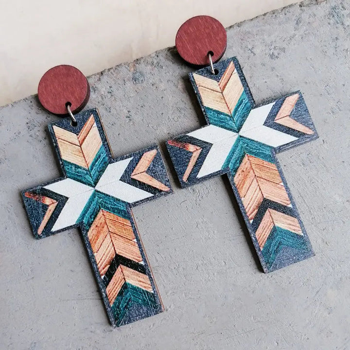 Cross Drop Earrings LOVCIA