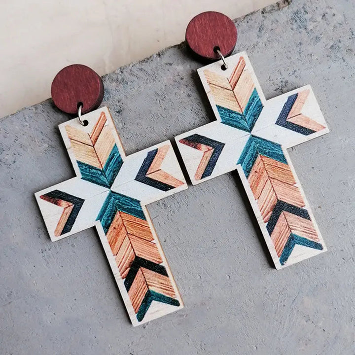 Cross Drop Earrings LOVCIA