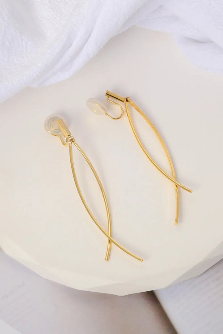 18K Gold Plated Clip-On Earrings LOVCIA