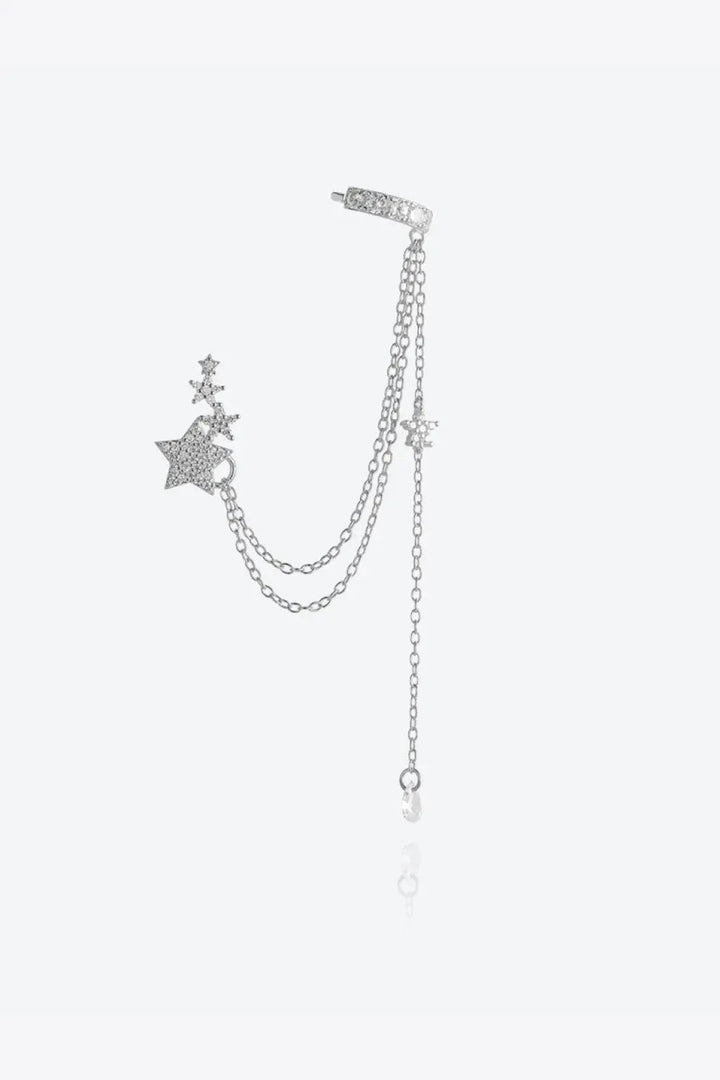 Zircon Star 925 Sterling Silver Single Earring LOVCIA