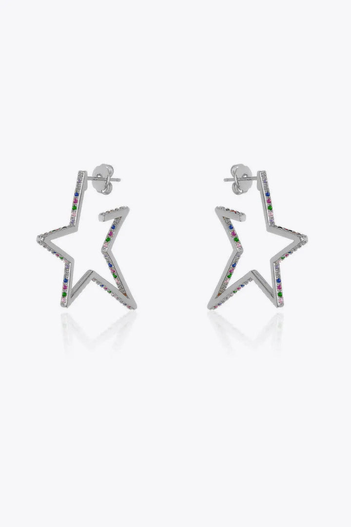 Zircon Star 925 Sterling Silver Earrings LOVCIA