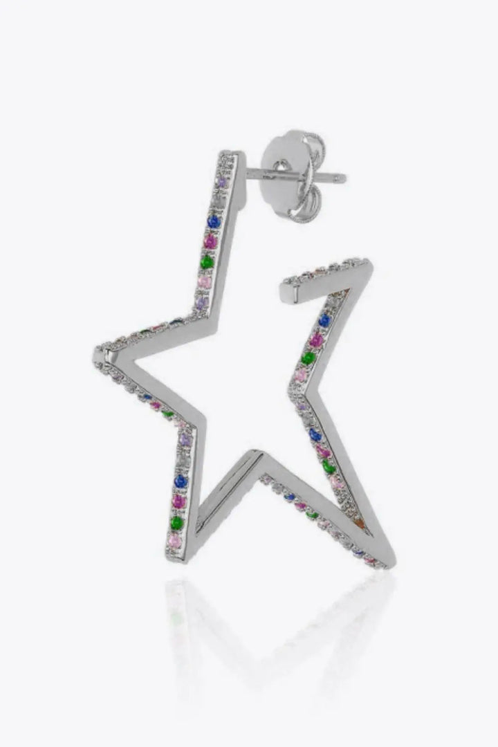 Zircon Star 925 Sterling Silver Earrings LOVCIA