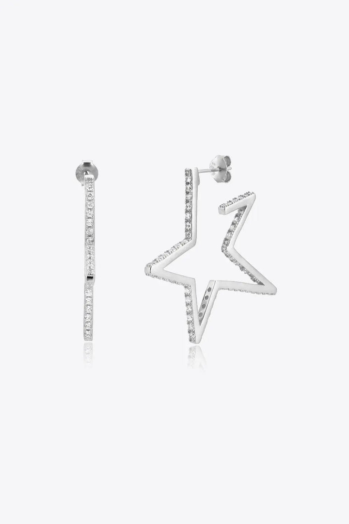 Zircon Star 925 Sterling Silver Earrings LOVCIA