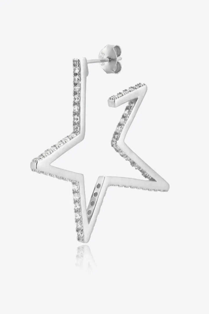 Zircon Star 925 Sterling Silver Earrings LOVCIA