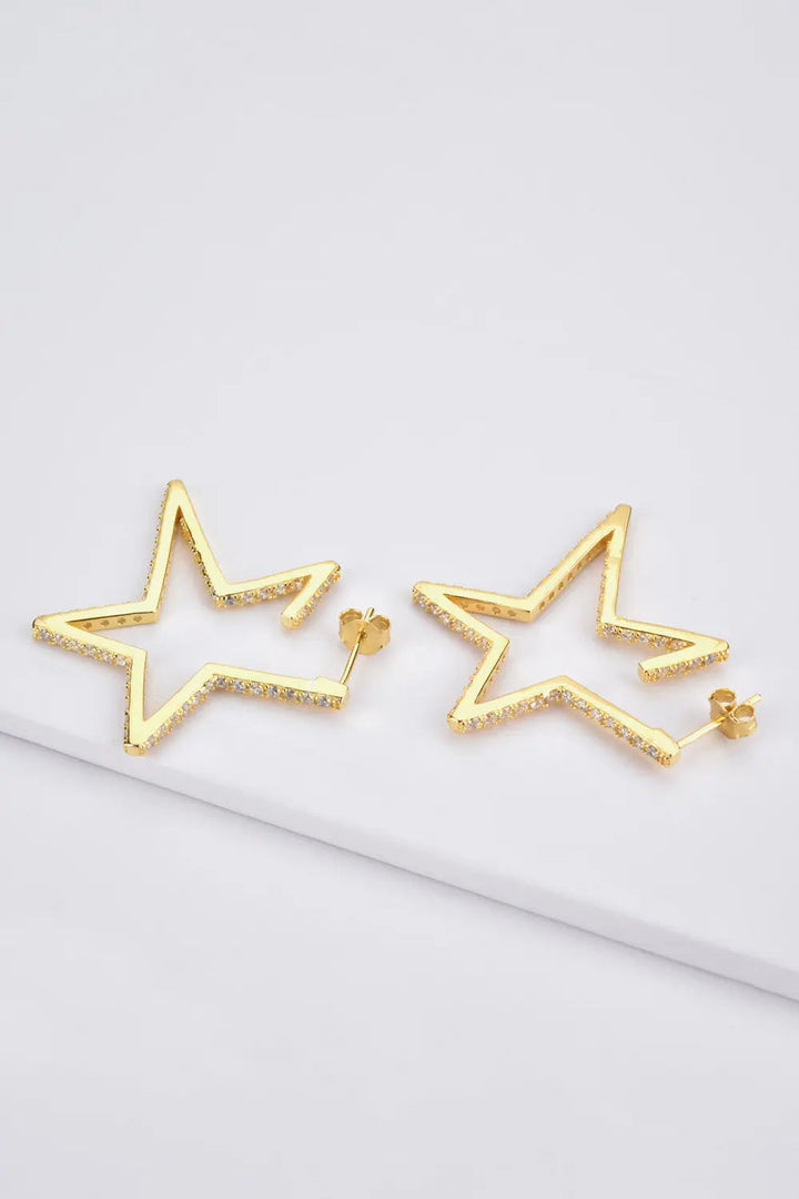 Zircon Star 925 Sterling Silver Earrings LOVCIA