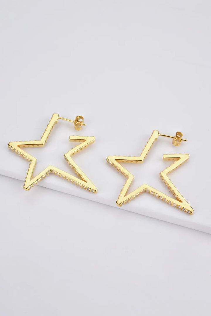 Zircon Star 925 Sterling Silver Earrings LOVCIA