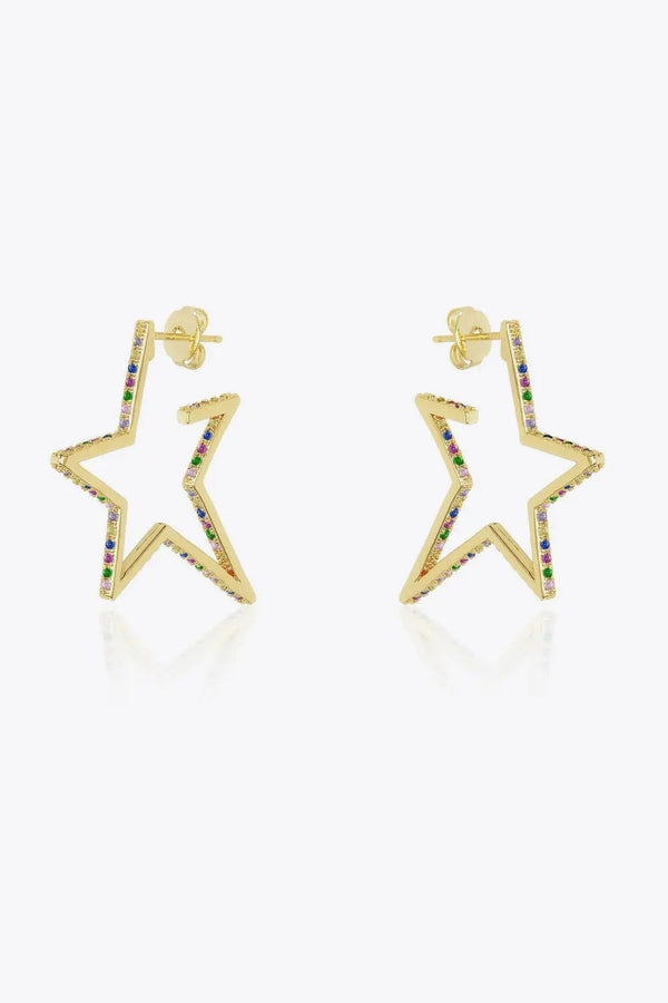 Zircon Star 925 Sterling Silver Earrings LOVCIA