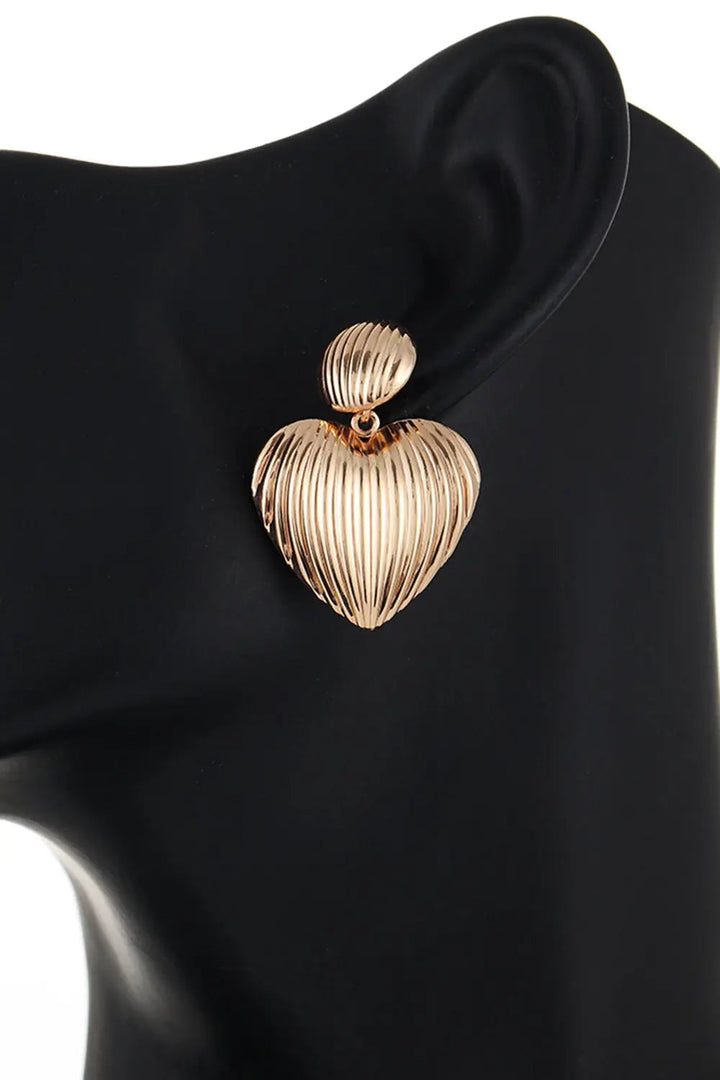 Zinc Alloy Ribbed Earrings LOVCIA