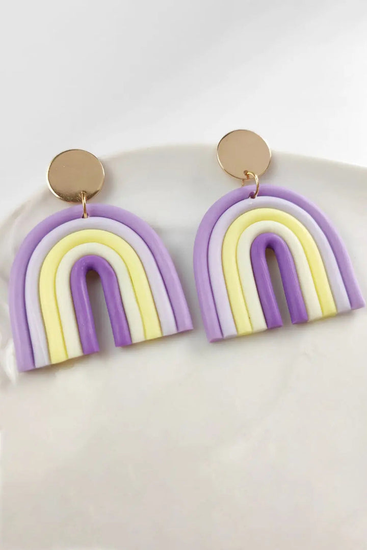 Rainbow Shape Dangle Earrings LOVCIA