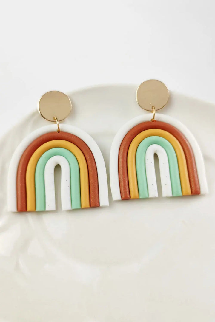 Rainbow Shape Dangle Earrings LOVCIA