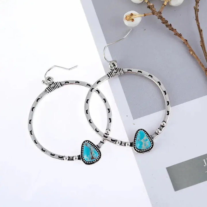 LOVCIA Artificial Turquoise Drop Earrings