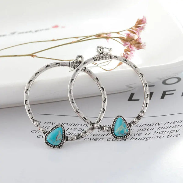 Artificial Turquoise Drop Earrings LOVCIA