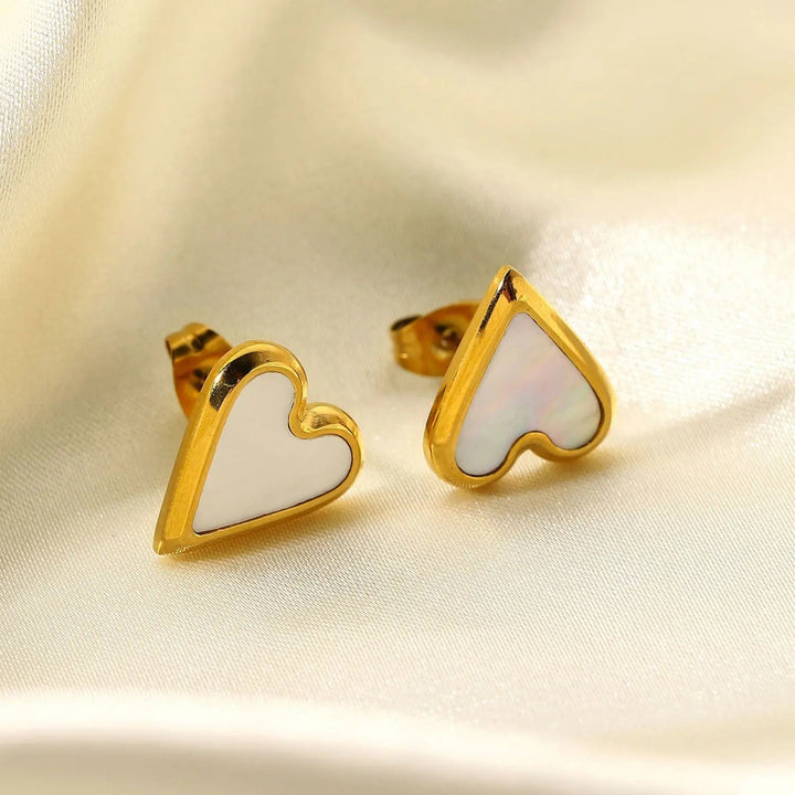 Heart Stainless Steel Stud Earrings LOVCIA