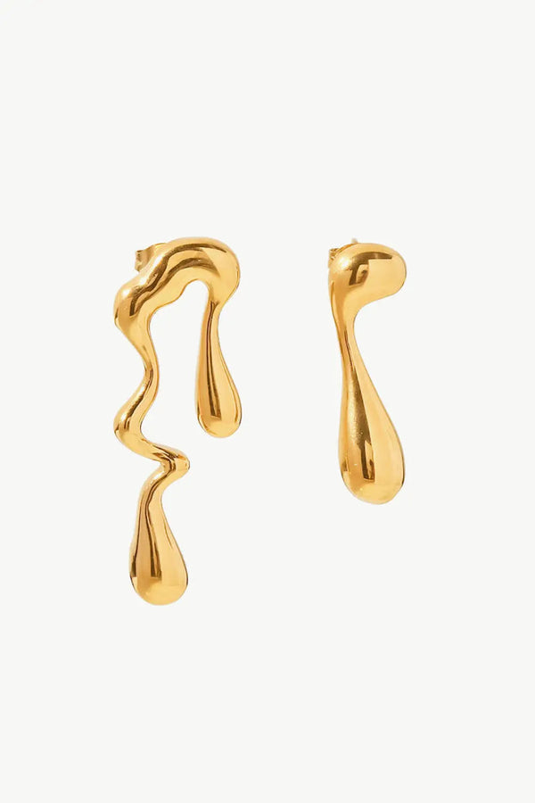 LOVCIA 18K Gold Plated Geometric Mismatched Earrings