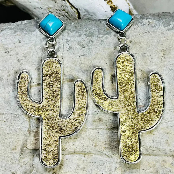 LOVCIA Turquoise Cactus Earrings