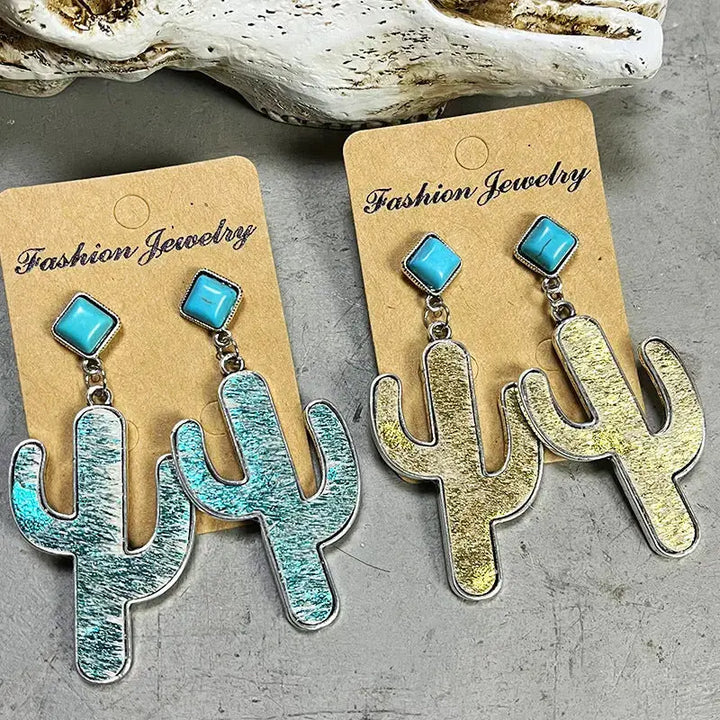 LOVCIA Turquoise Cactus Earrings