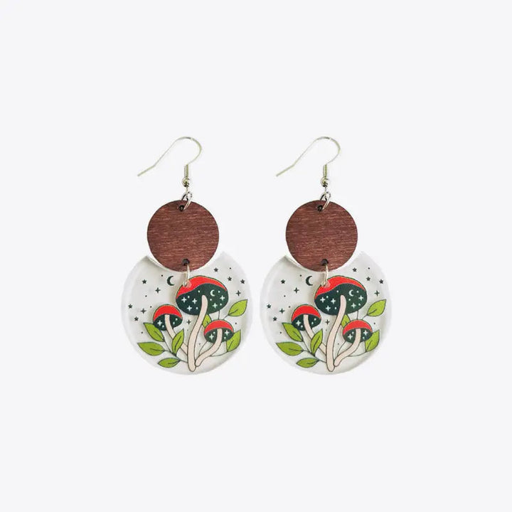 Printed Geometric Drop Earrings LOVCIA