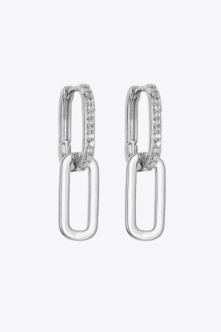 Cubic Zirconia Link Earrings LOVCIA