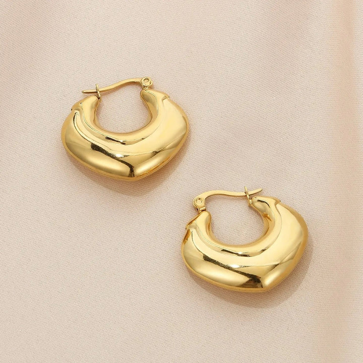 Stainless Steel Hinged Hoop Earrings LOVCIA