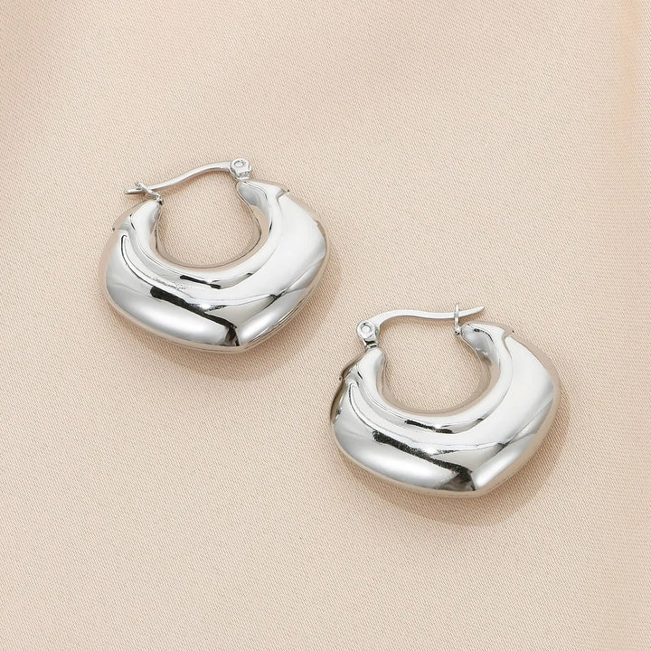 Stainless Steel Hinged Hoop Earrings LOVCIA