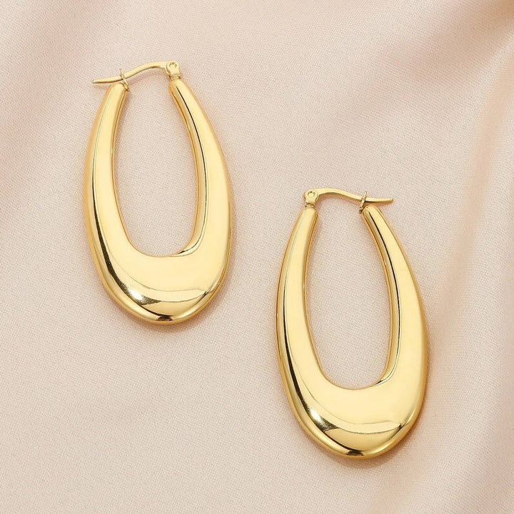 Stainless Steel Hinged Hoop Earrings LOVCIA