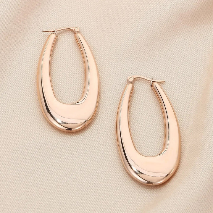 Stainless Steel Hinged Hoop Earrings LOVCIA