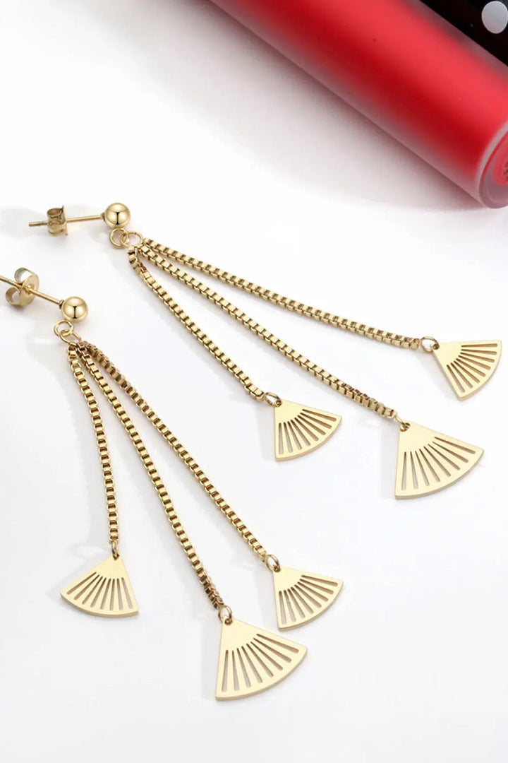 18K Gold Plated Stainless Steel Fringe Earrings LOVCIA