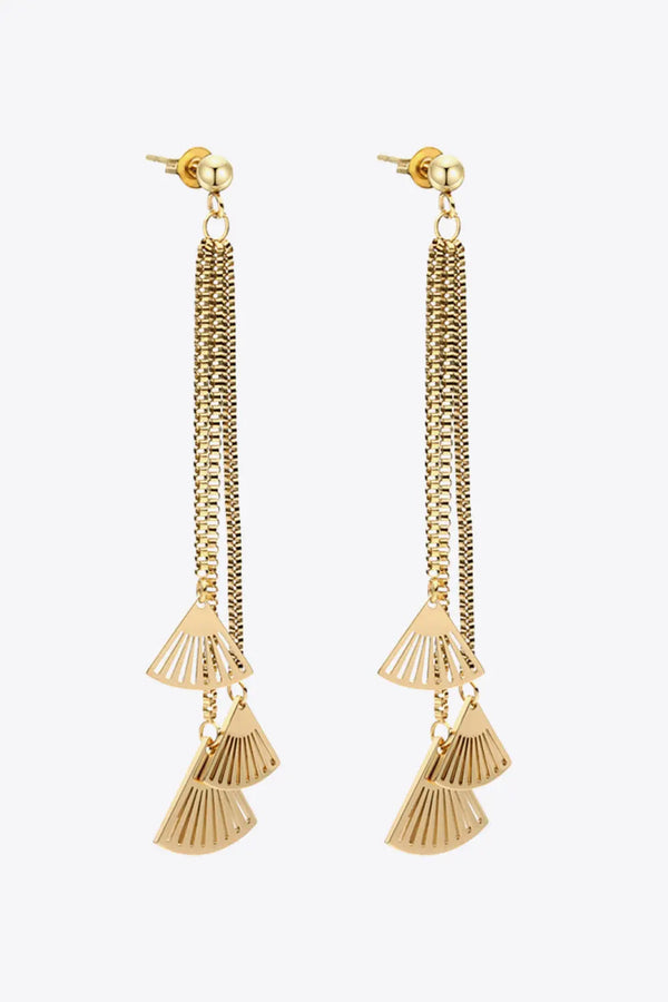 18K Gold Plated Stainless Steel Fringe Earrings LOVCIA