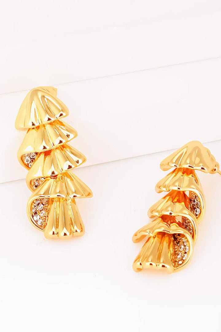 So Gorgeous 18K Gold-Plated Rhinestone Earrings LOVCIA