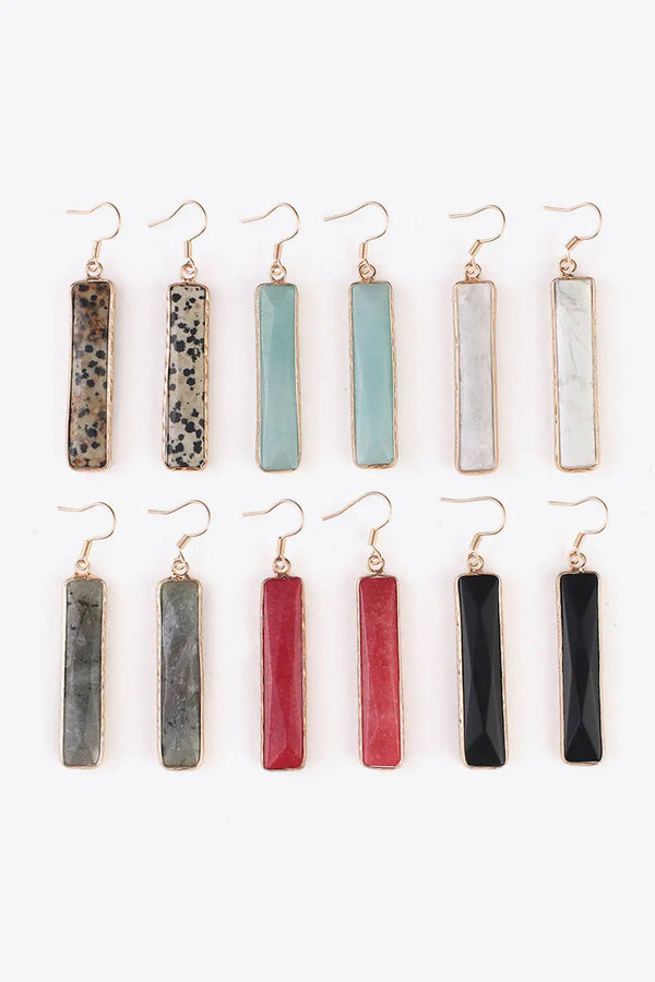 Natural Stone Drop Earrings LOVCIA