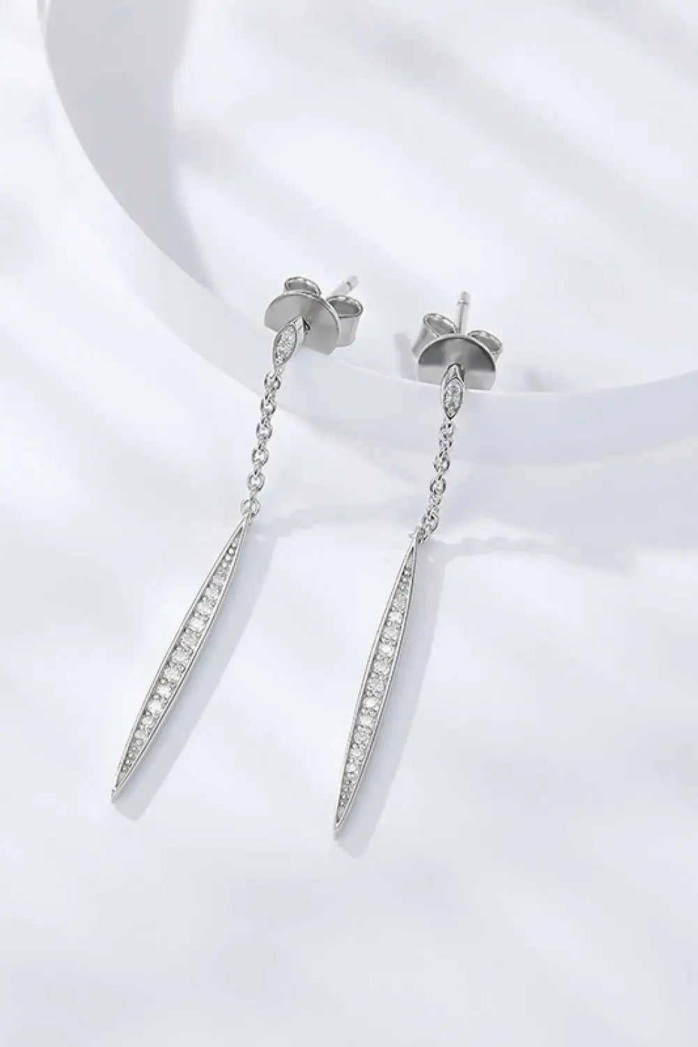 LOVCIA Elegant Moissanite 925 Sterling Silver Drop Earrings