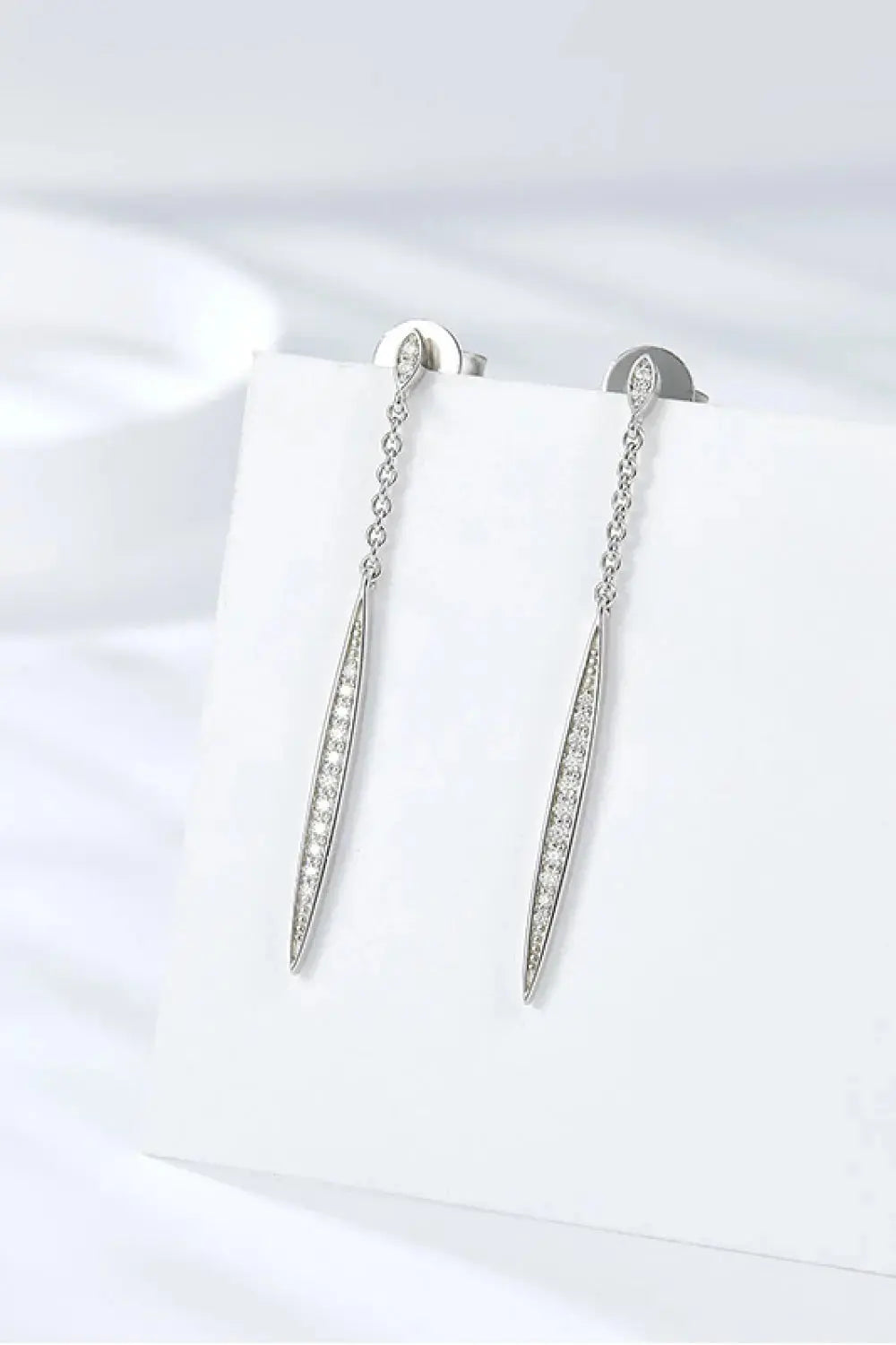 LOVCIA Elegant Moissanite 925 Sterling Silver Drop Earrings