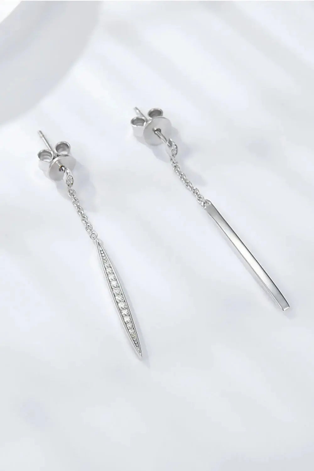 LOVCIA Elegant Moissanite 925 Sterling Silver Drop Earrings