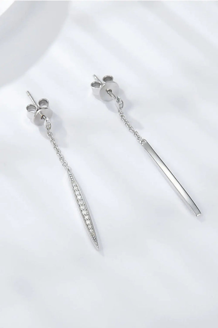 Elegant Moissanite 925 Sterling Silver Drop Earrings LOVCIA