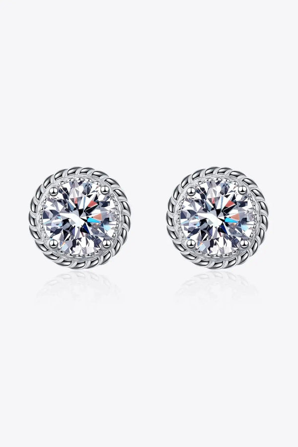 LOVCIA 2 Carat Moissanite 925 Sterling Silver Stud Earrings