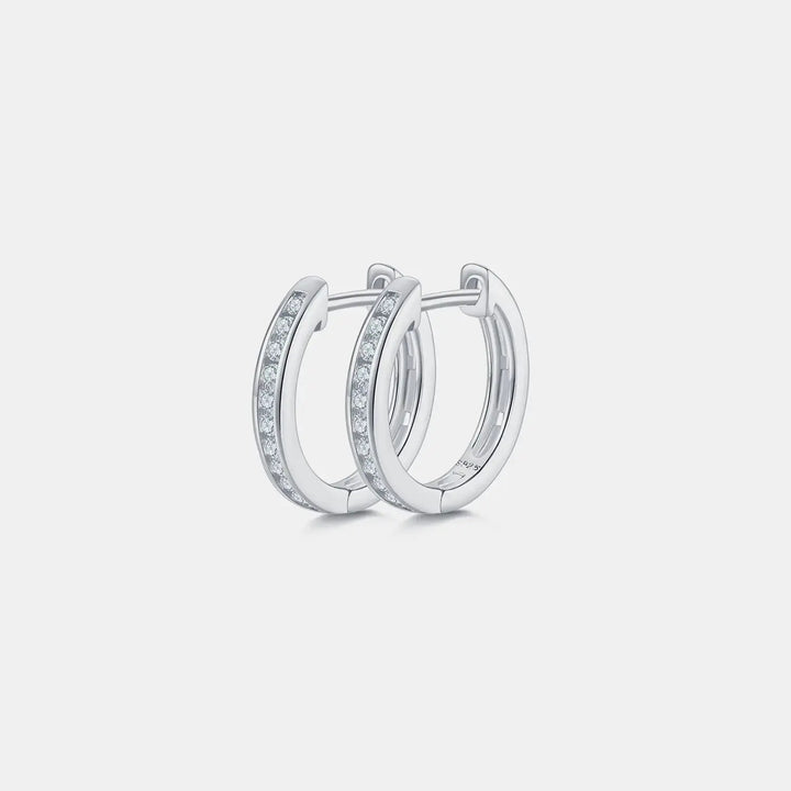 LOVCIA Moissanite 925 Sterling Silver Huggie Earrings