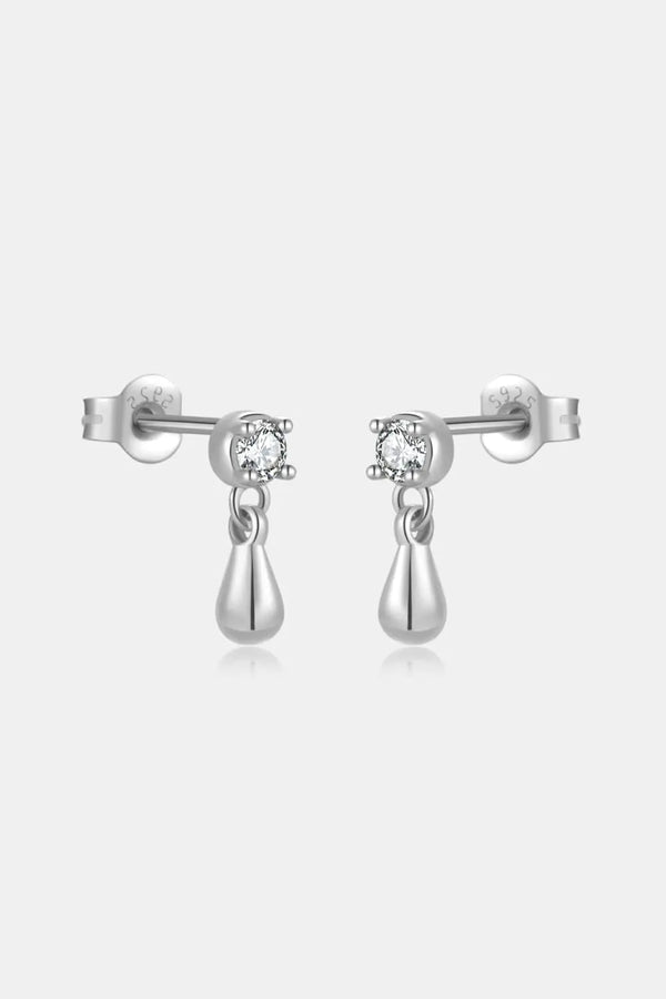 Inlaid Zircon 925 Sterling Silver Drop Earrings LOVCIA