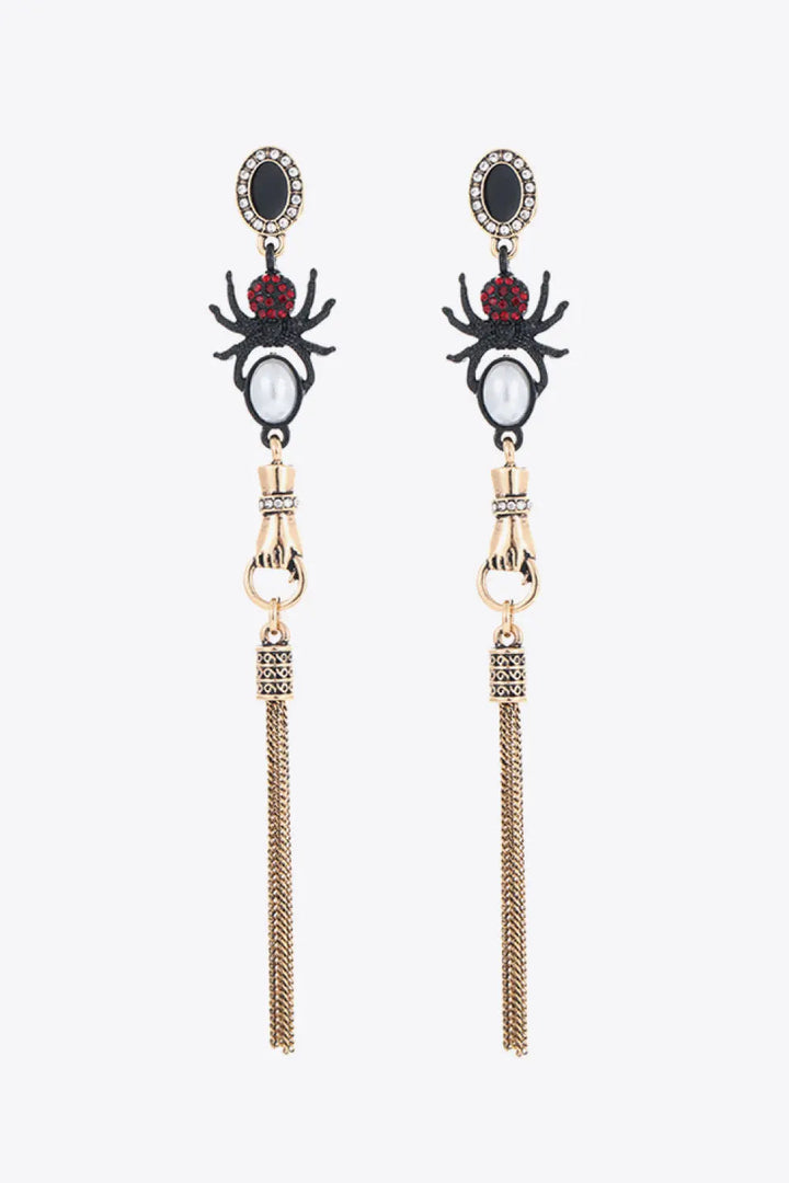 18K Gold-Plated Spider Drop Earrings LOVCIA