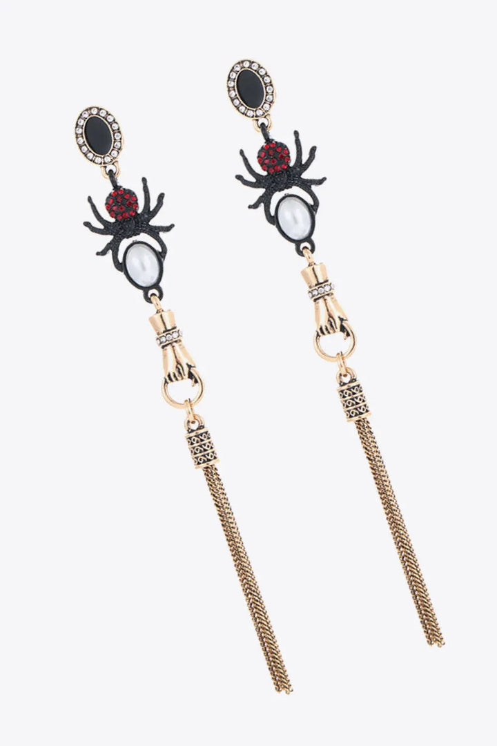 18K Gold-Plated Spider Drop Earrings LOVCIA