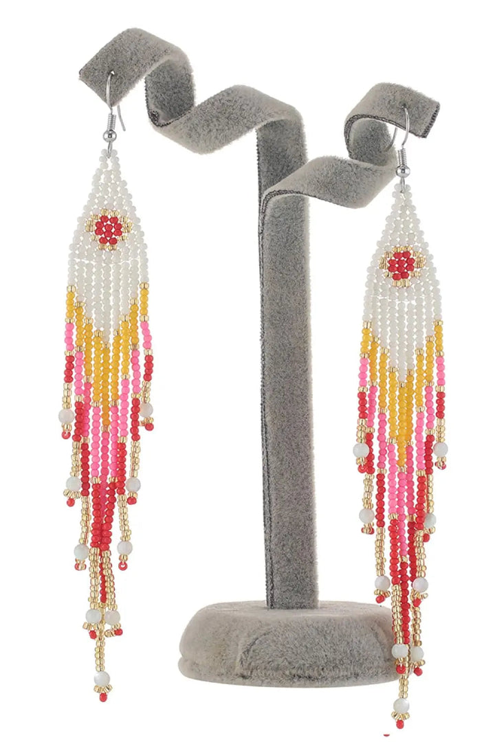 Beaded Dangle Earrings LOVCIA