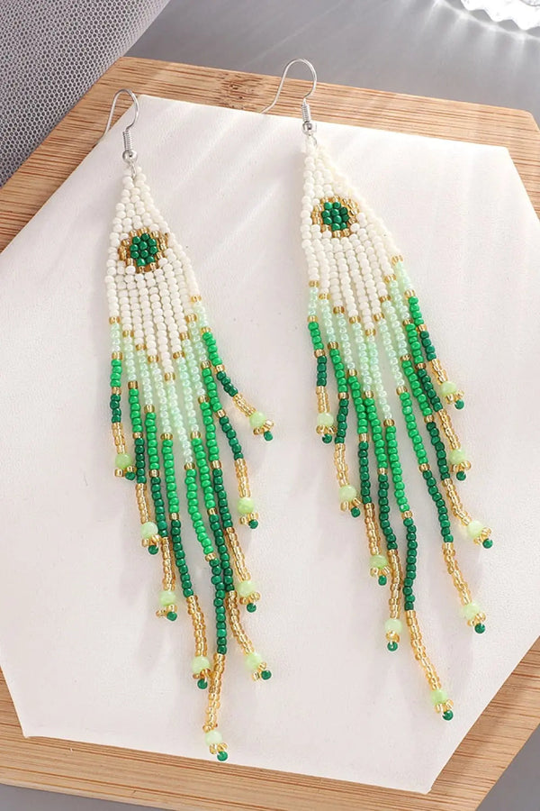 Beaded Dangle Earrings LOVCIA