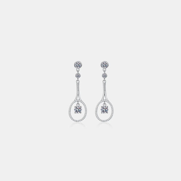 1 Carat Moissanite 925 Sterling Silver Drop Earrings LOVCIA