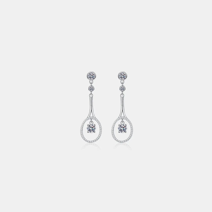 1 Carat Moissanite 925 Sterling Silver Drop Earrings LOVCIA