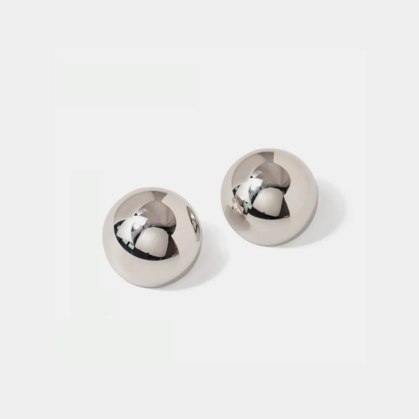 Hemispherical Stainless Steel Clip On Earrings LOVCIA