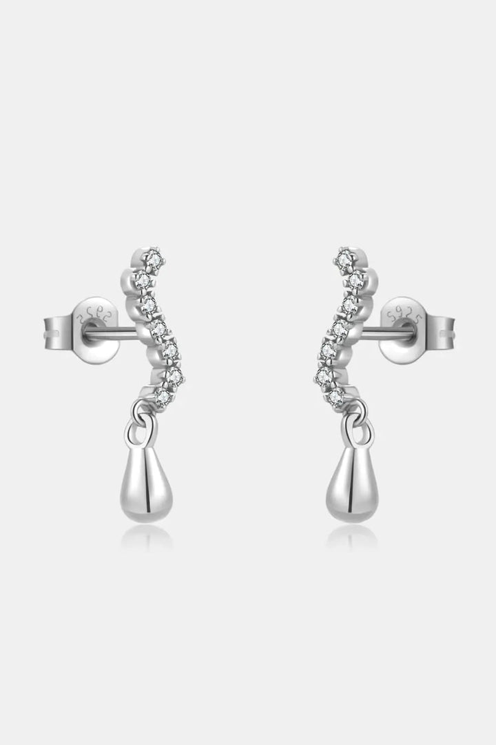 Zircon 925 Sterling Silver Drop Earrings LOVCIA